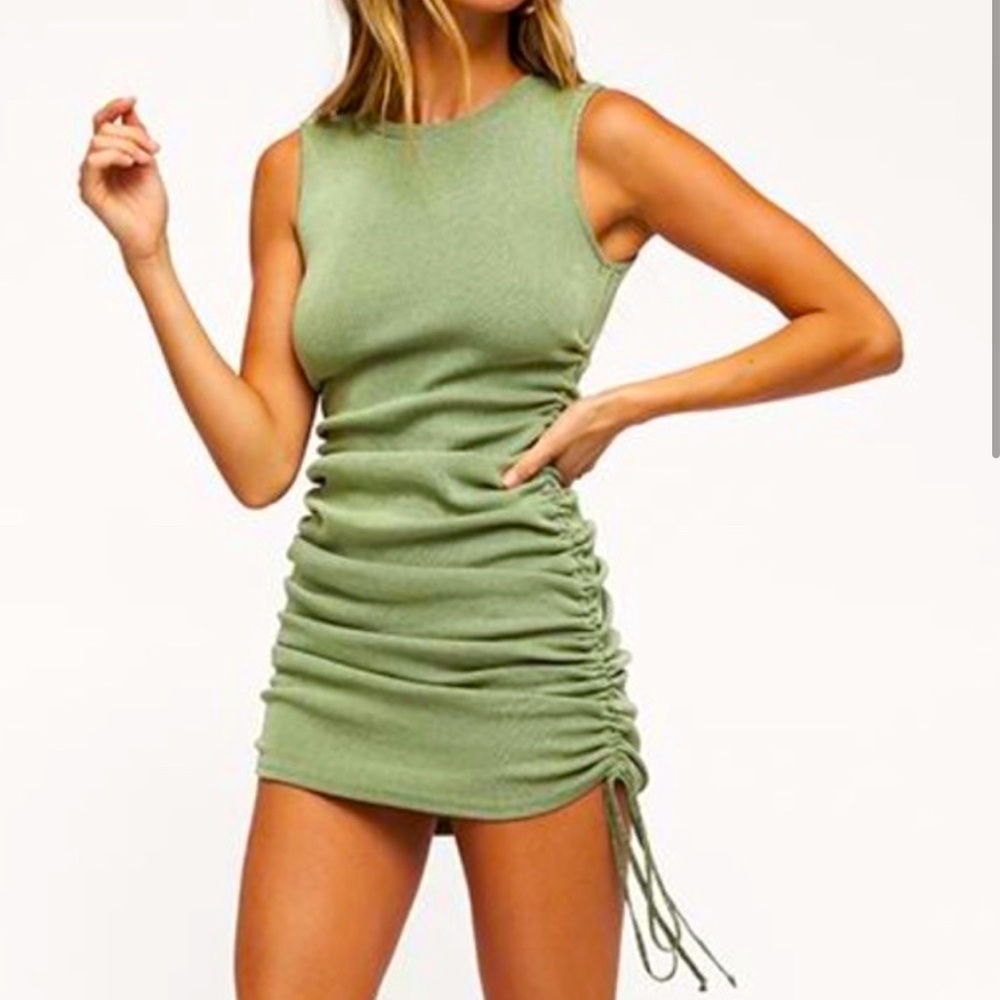 LIONESS Military Minds Mini Dress Sage